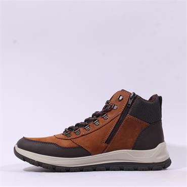 Rieker Men Tex Emil Lined Boot - Brown Combi Leather